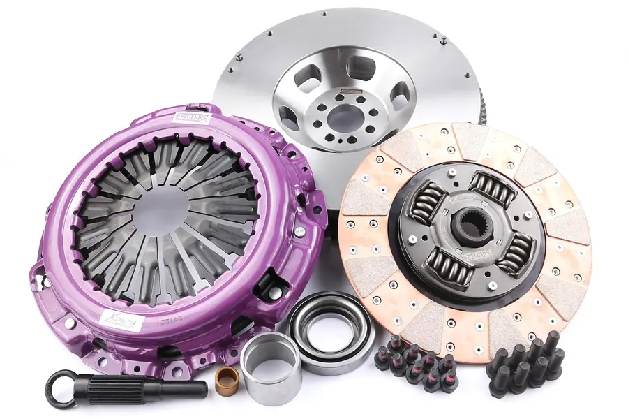 Nissan Z cushioned ceramic clutch upgrade kit KNI25530-1C with cushioned ceramic friction disc for street and mild track use, 930 Nm torque capacity