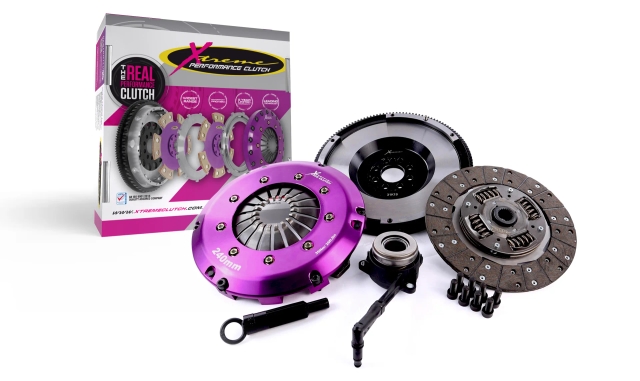What's in the Box - Clutch Kit Components Complete Xtreme clutch kit contents laid out showing all included components, hardware, and documentation